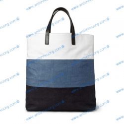 túi vải bố phối da jean