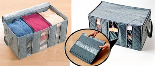 túi vải đựng quần áo 3 ngăn