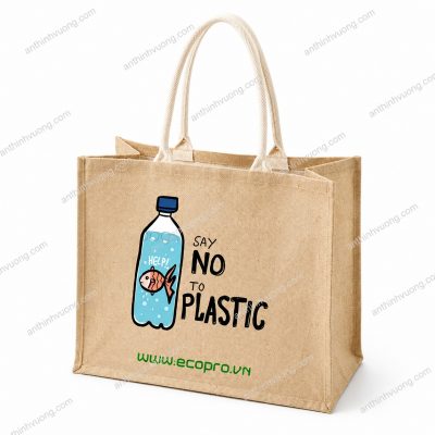 Túi vải đay “SAY NO TO PLASTIC”