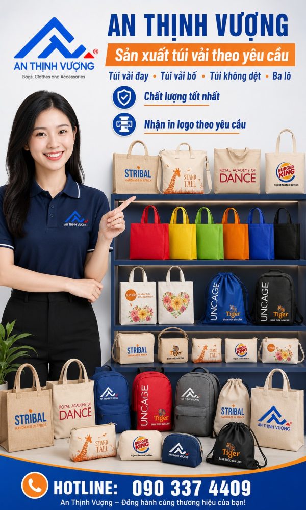 Túi vải bố phối màu